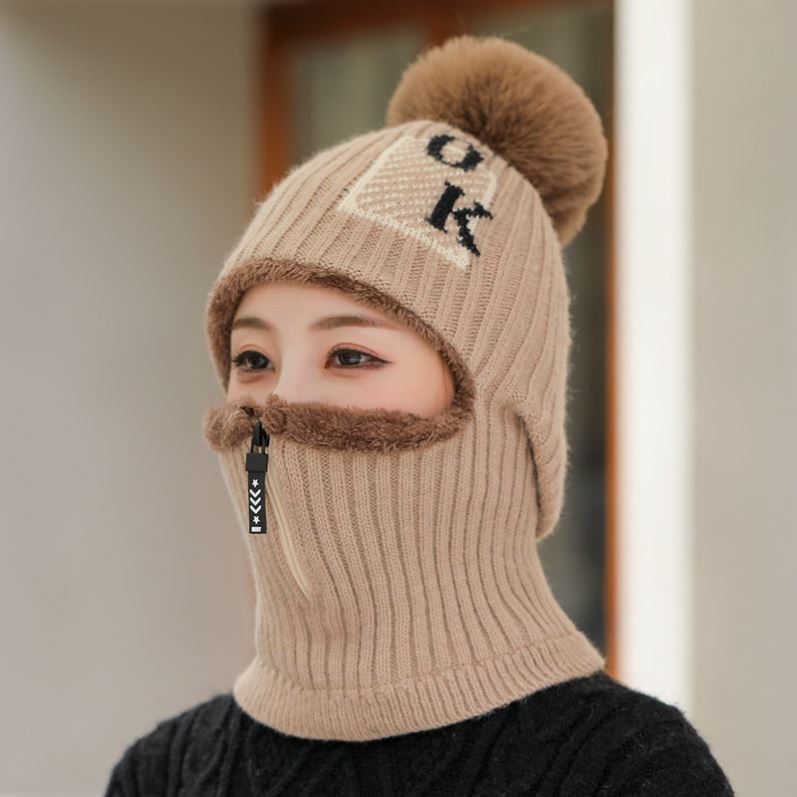 Plush Thick Warm Korean Version All Match Windproof Cycling Mother Hat