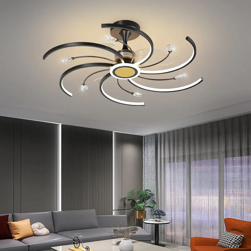 Modern Simple Fan Lamp in Living Room