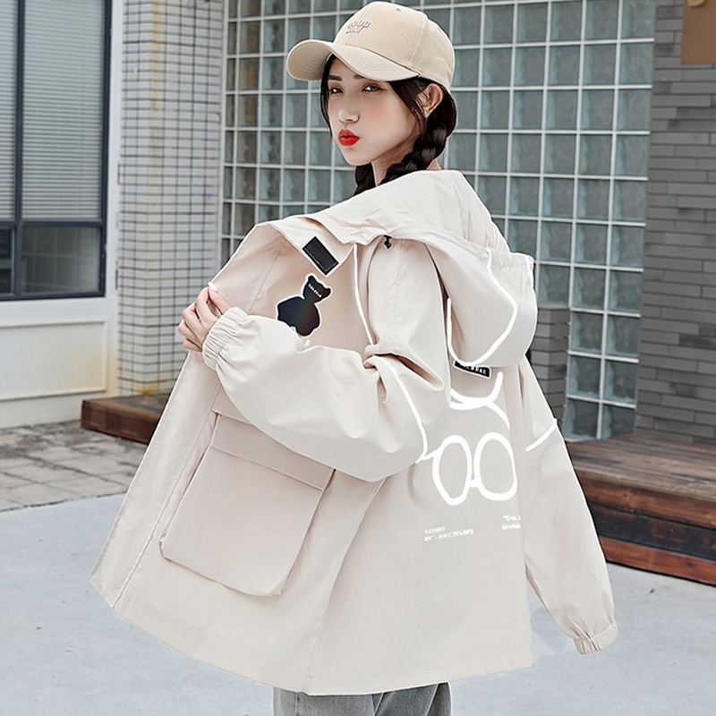 Women's Tooling Trench Coat For Girls Spring And Autumn