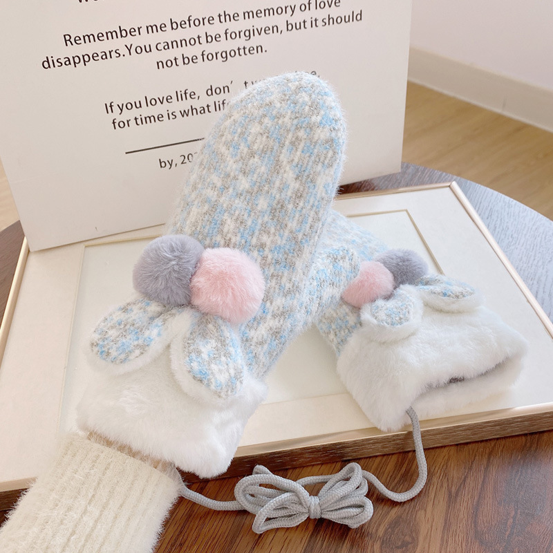 Winter Plush Thickened Knitting Gloves - Image 3