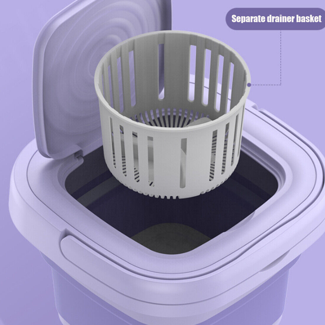 8L Portable Washing Machine Mini Washer Foldable Washer And Spin Dryer Travel UK