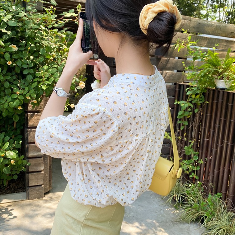 Summer Women Korean Style Loose Thin Shirt