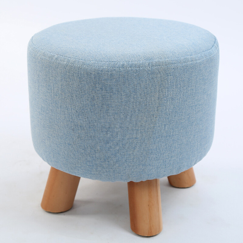 Small Wooden Footstool Footrest Pouffe Foot Stool Padded Ottoman Seat Bench B — image 7