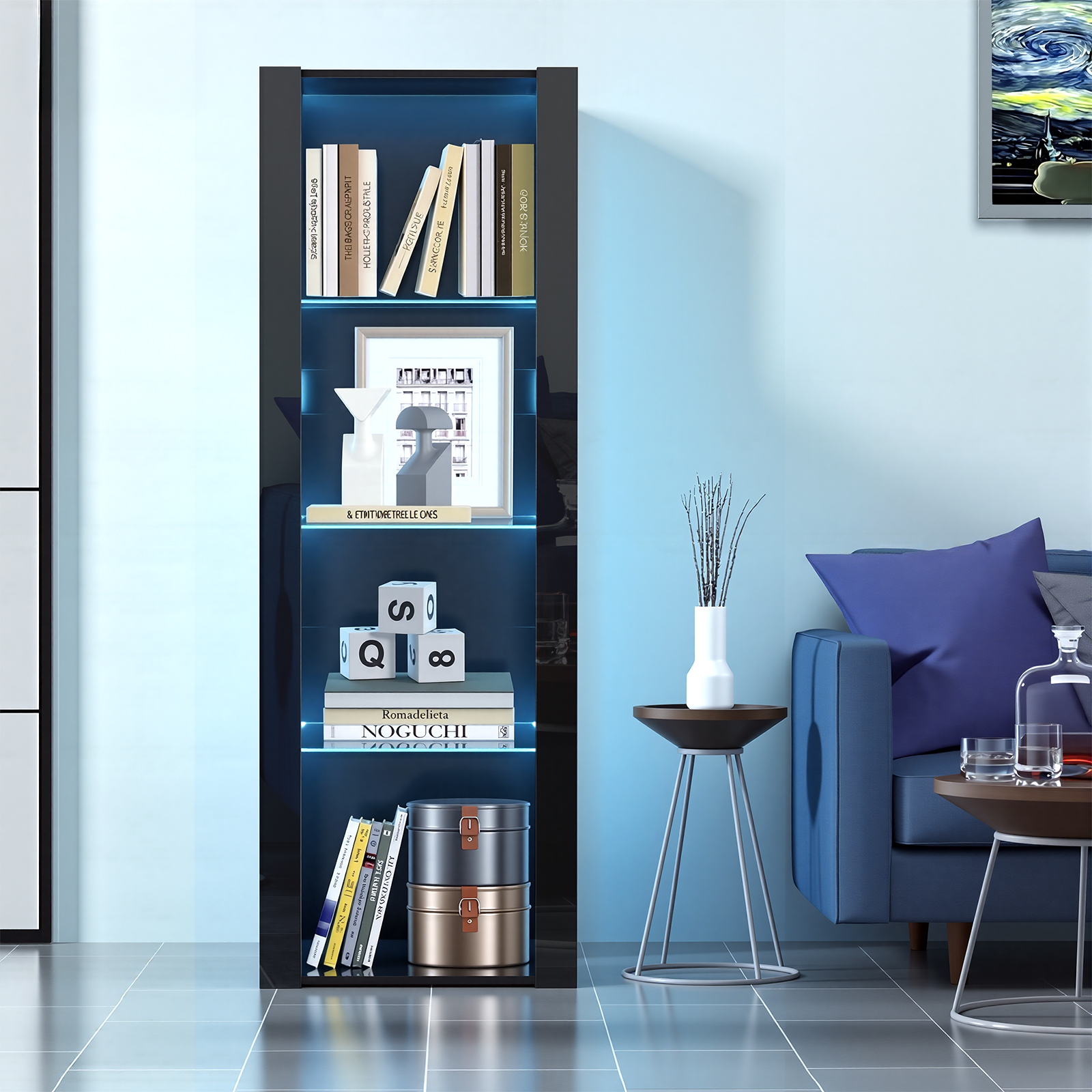 Modern Living Room Cupboard,Display Unit Cabinet Sideboard Free Standing — image 10