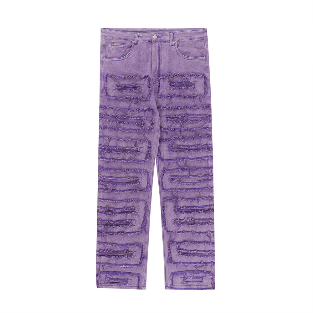 Title 1, Jeans Rotos para Hombre Hip Hop Trend Whiskers