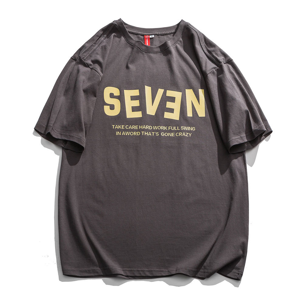 Men's Printed Short-sleeved Printed T-shirt Tide Brand Men's Clothing