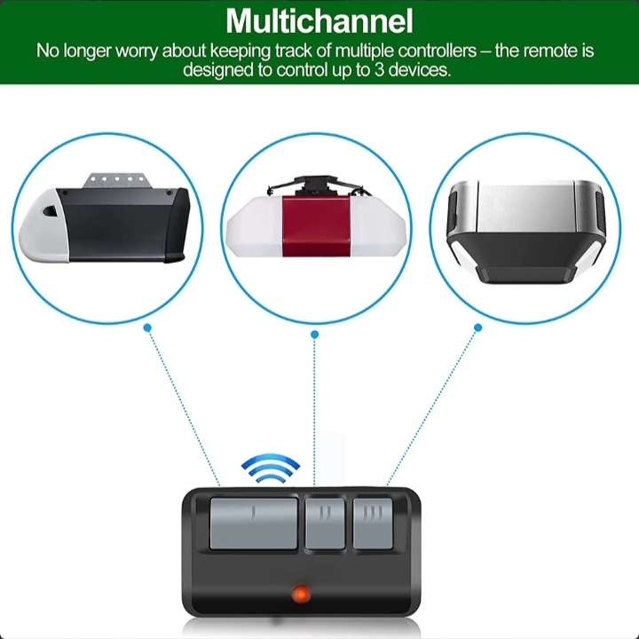 Universal Garage Door Opener Remote 2 Pack 3Button Key Keychain Transmitter — foto 17