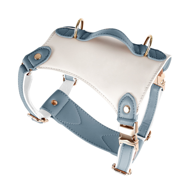 Breast strap grey blue