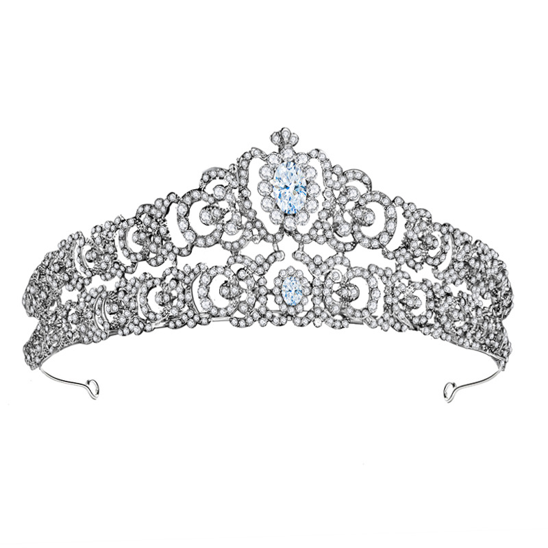 Bridal Headdress Alloy Double Layer Rhinestone