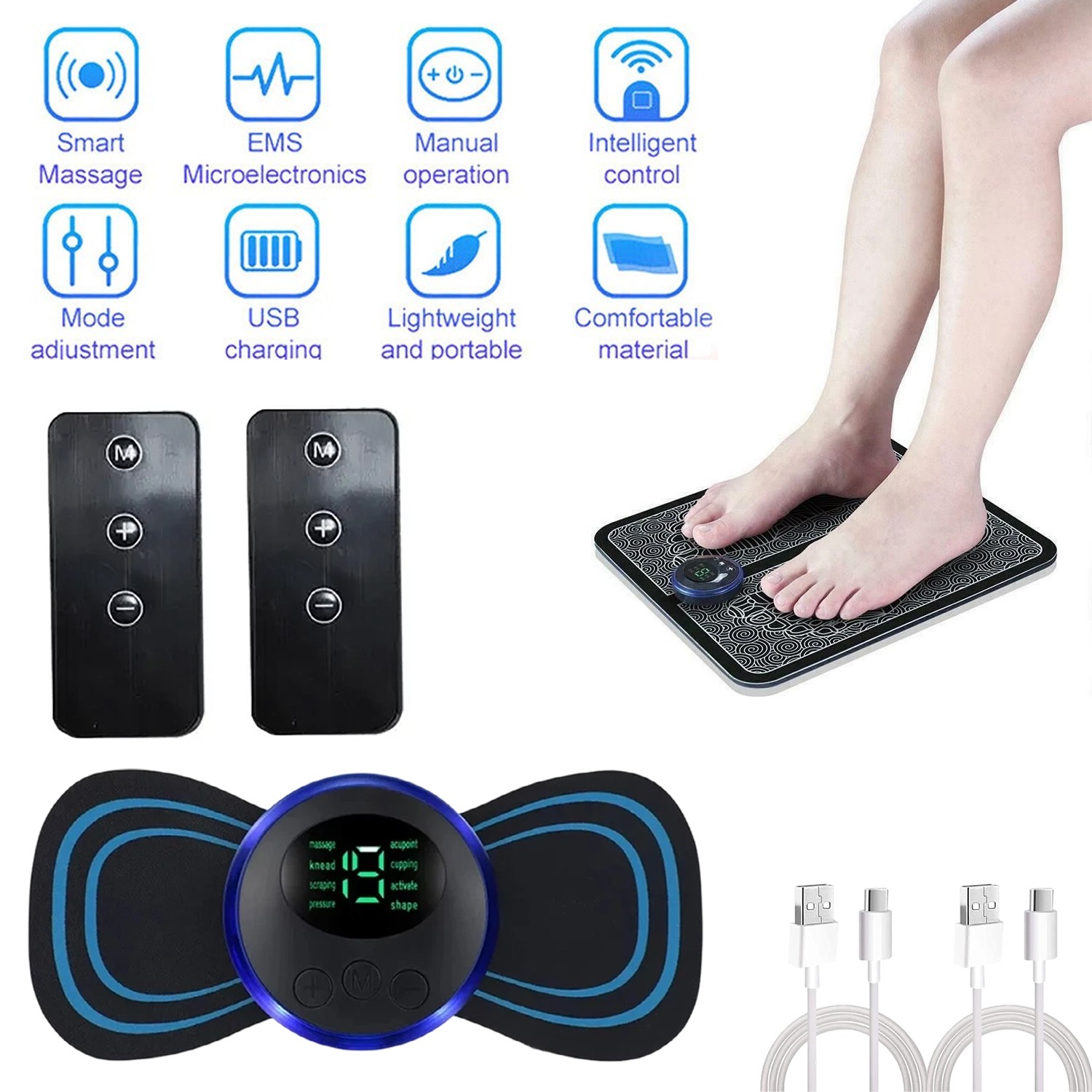 Masseur cervical EMS avec télécommande Cou & nuque · Télécommande