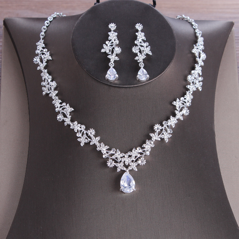 Alloy Set White Rhinestone Bridal Tiara