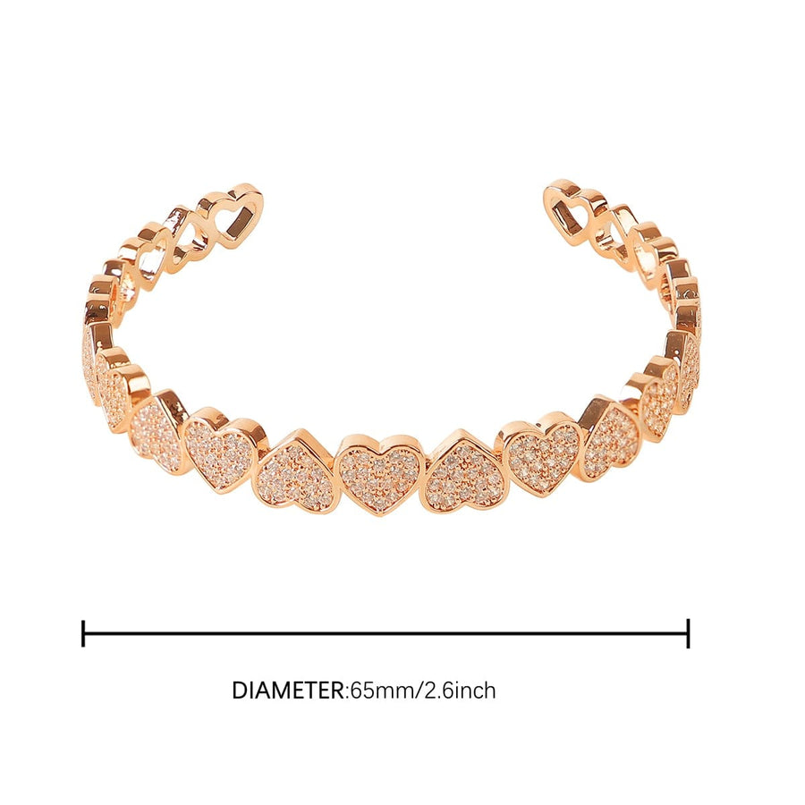 Hip Hop Jewelry For Men And Women Real Gold Plated Love Bracelet
