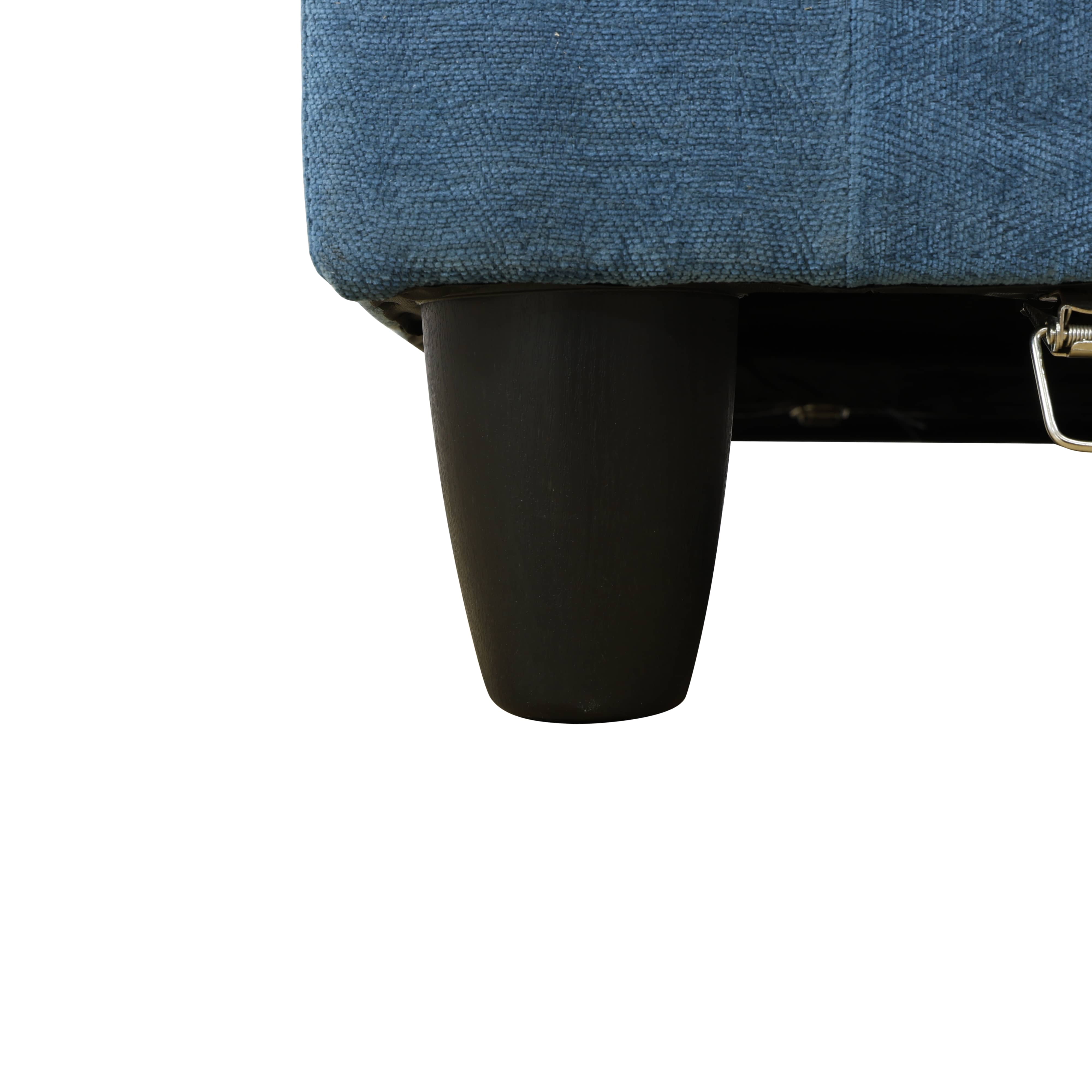 Pickup Only--Blue Flannel 8-Piece Living Room Sofa Set