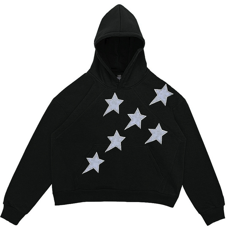 Couple's Fivepointed Star Craft Fleece Overcoat45 Cotton Women