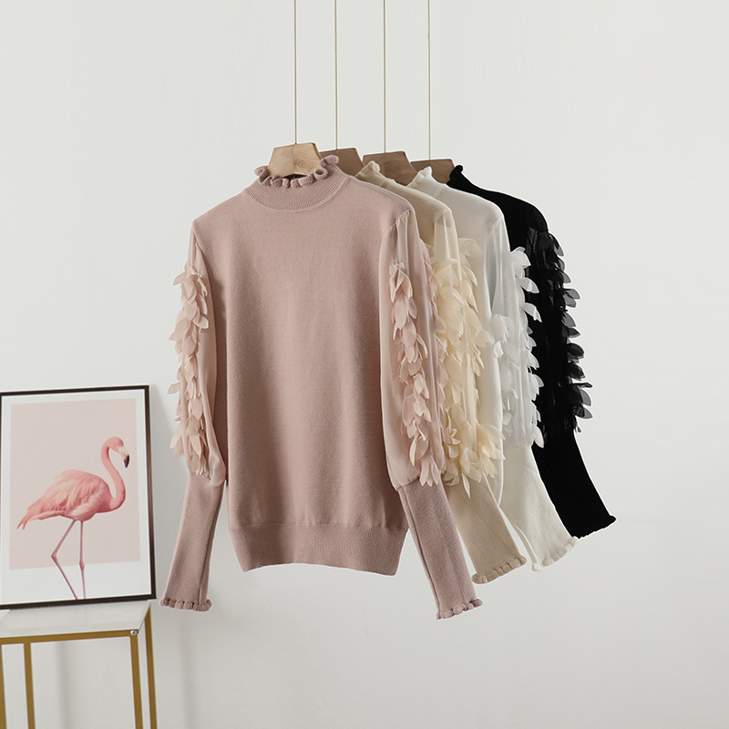 Women's Long-sleeved Stitching Pullover All-match Sweater