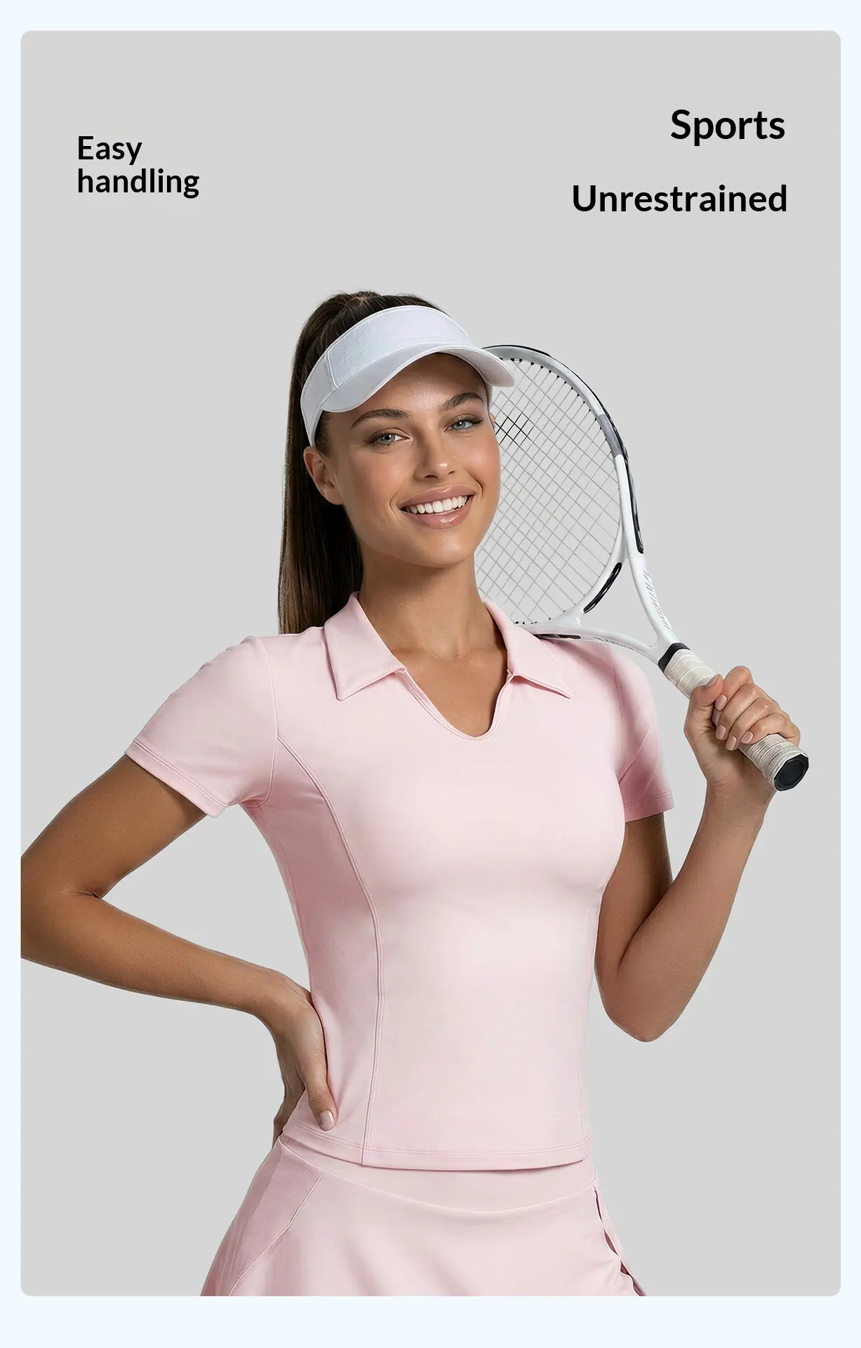 Women's Solid Color Polo Collar Sports Short-Sleeve