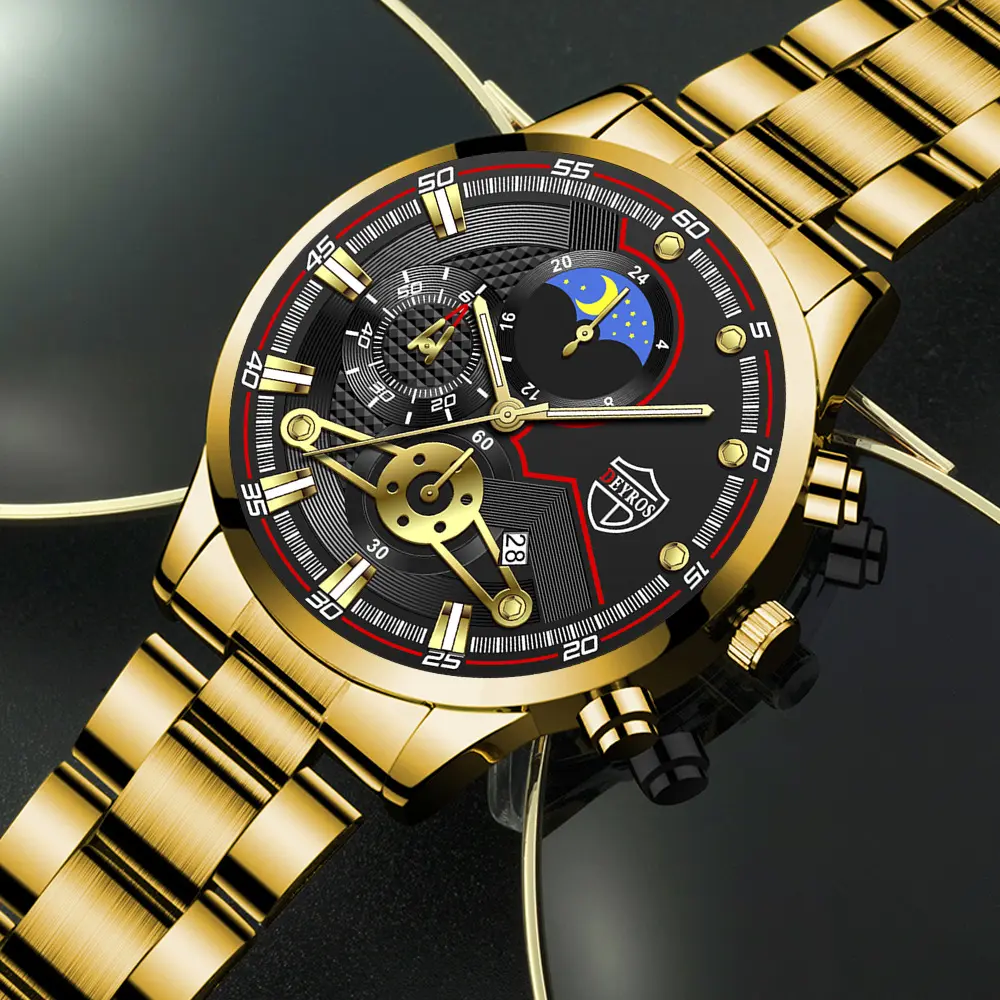 Fashion Men's Calendar Wristwatch Business Quartz Watch