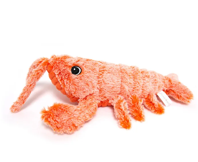 Pet Toys Electric Jumping Shrimp USB Charging Simulation Lobster Funny Cat Plush Pets Toy – image 7