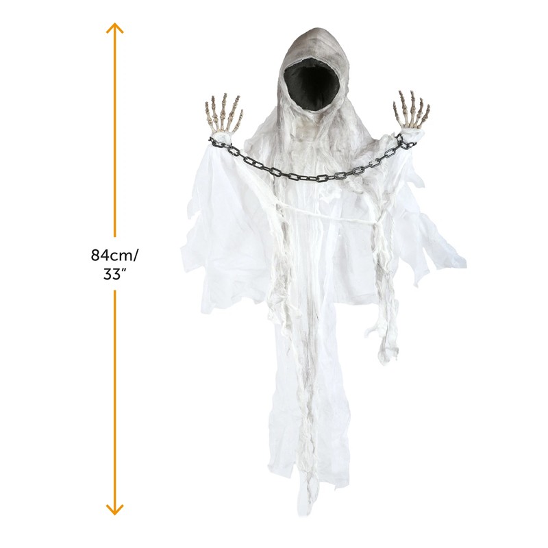 A Dult Halloween Animatronic Faceless Ghost Spectre
