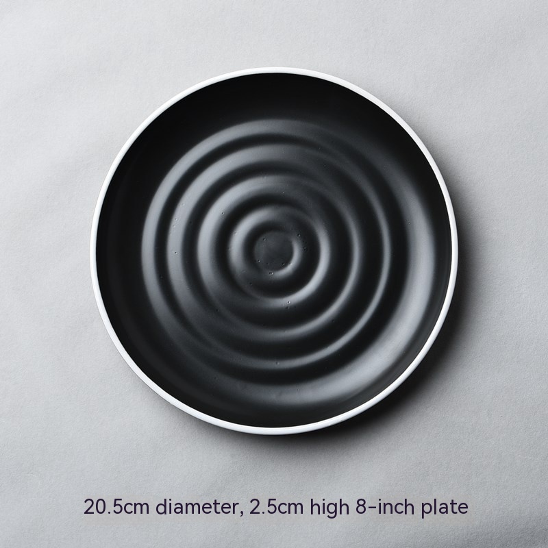 Ceramic Red Plate Household Dinner Plate European Meal Tray Creative Tableware Personality Simple Breakfast Plate