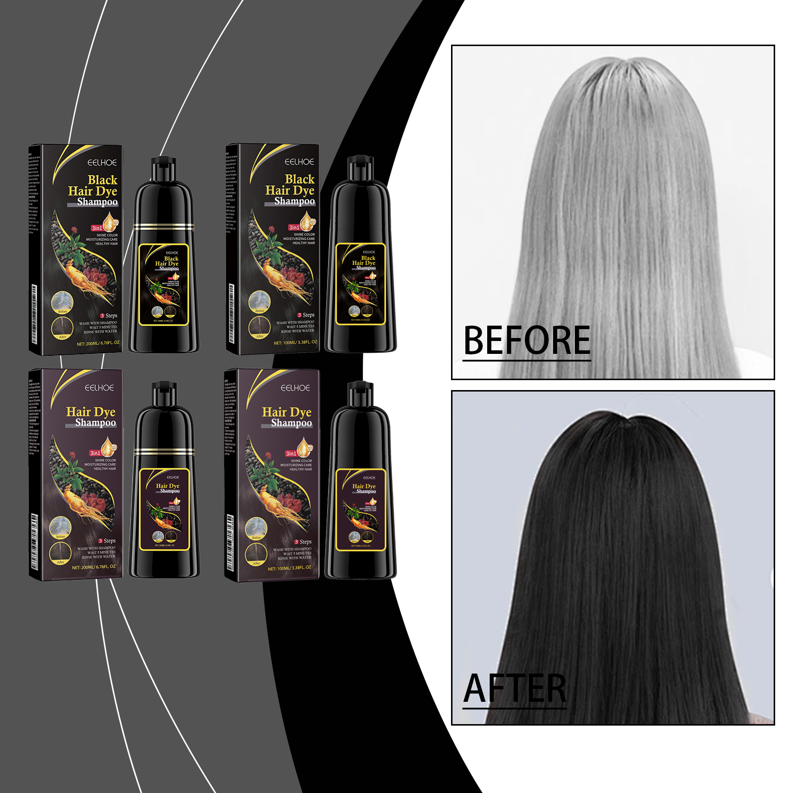 Herbal E Ssence Hair Dye Shampoo, Plant-Based Care, DIY, Long-Lasting Color, Healthy Hair Coloring — foto 15