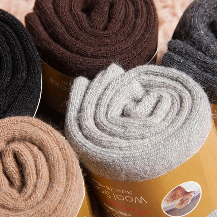 Thick Thermal Winter Socks, Warm Terry-Lined Crew Socks, 5-Pair Pack - detail photo 6