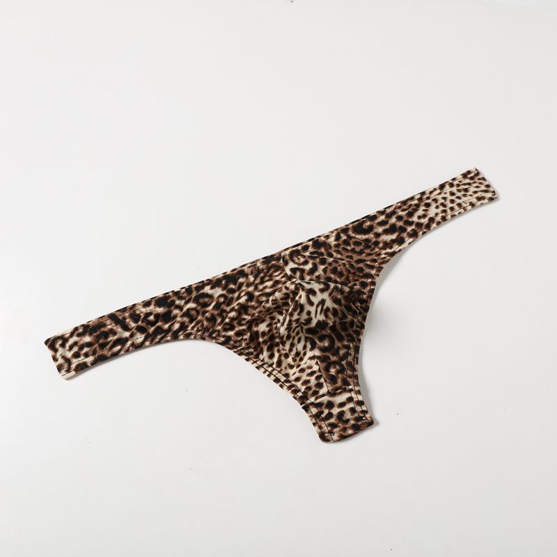 Leopard Underwear Men's Thong Narrow Edge Yellow - Shop at LoveMi