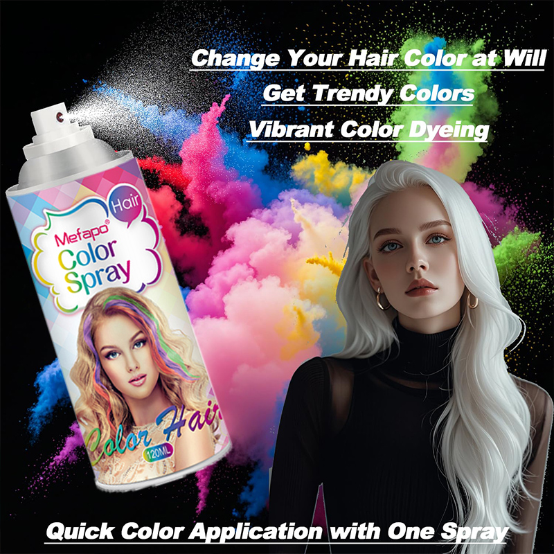 Color Spray Hair - Tinte Temporal Para El Cabello De 120ML, Gel Crema De Tinte Lavable Con Estilo Fuerte Para Fiestas Y Cosplay