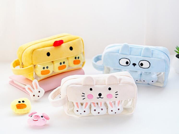 Ita Plush Pencil Box with Mini Plushies | Cute Animals