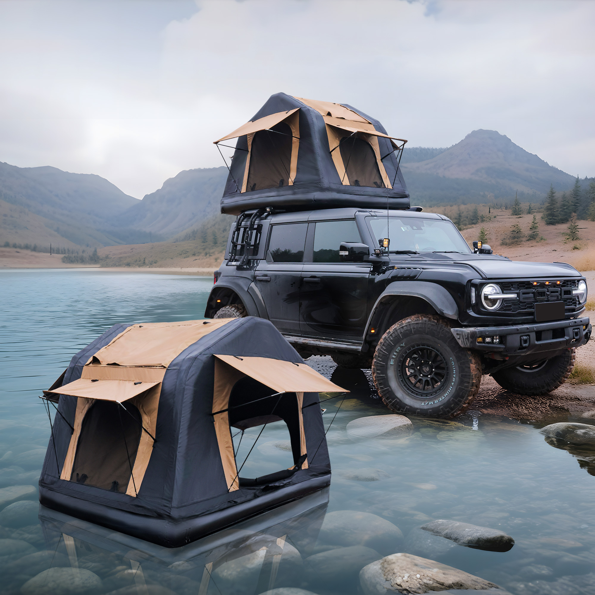 Amphibious Inflatable Car Roof Top Tent - Image 5