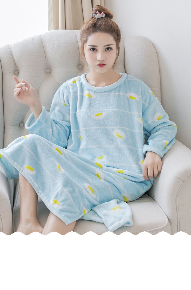 Title 2, Long Sleeves Long Loose Padded Pajamas