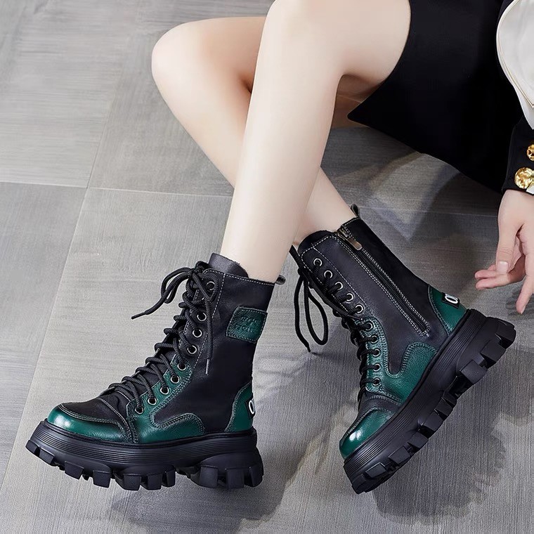 Round Toe Platform High-top Fashion Women's Shoes