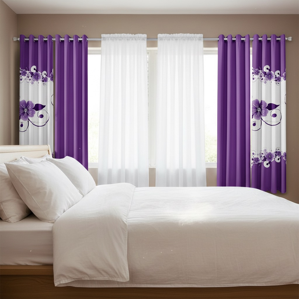 Gardenia Curtain and Sheer Panel Set, picture 2 of 3
