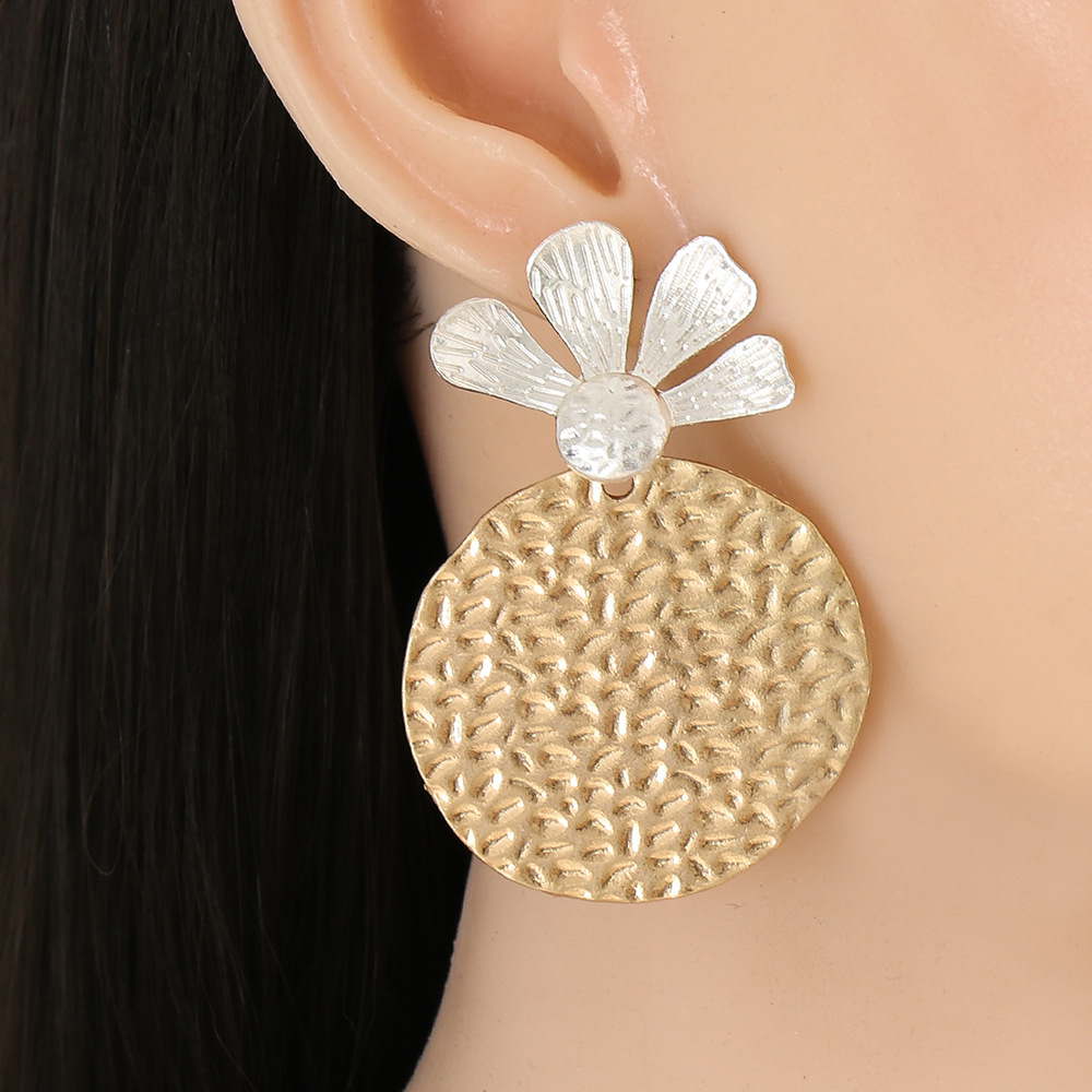 Retro Flower Geometric Ethnic Pattern Earrings