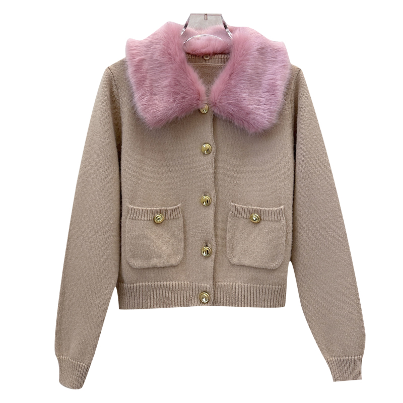 Title 3, Womens fashion warm and versatile fur collar l...