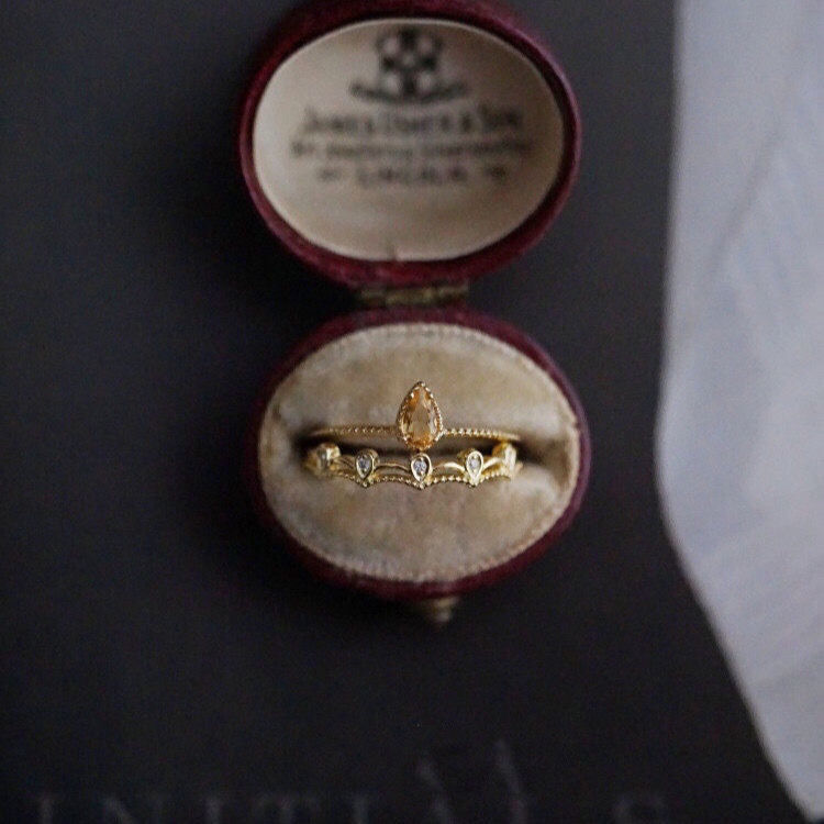 Title 4, Bague de transfert en dentelle avec zircon incr...