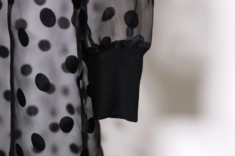 Clothes Middle East Apparel Women's Cross-border Polka Dot Perspective Cardigan Long Shawl