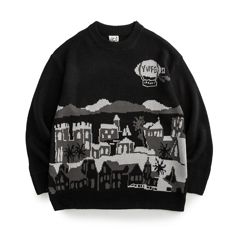 Men's Thick Round Neck Casual Loose Sweater