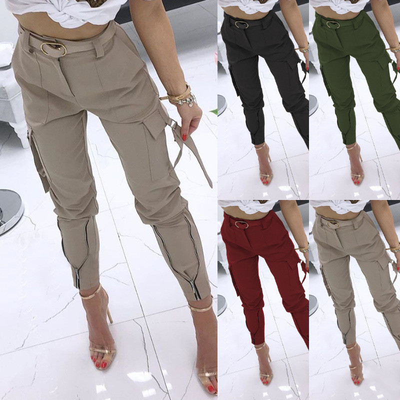 Title 9, Solid color slim slimming tooling trousers