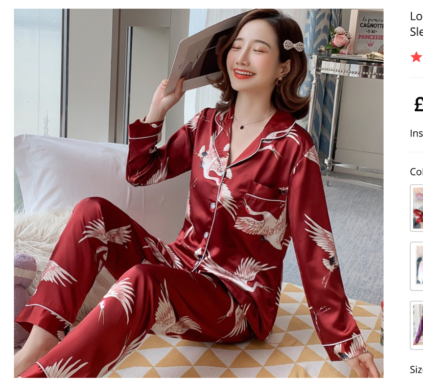 Title 6, Autumn long sleeve pajamas ladies