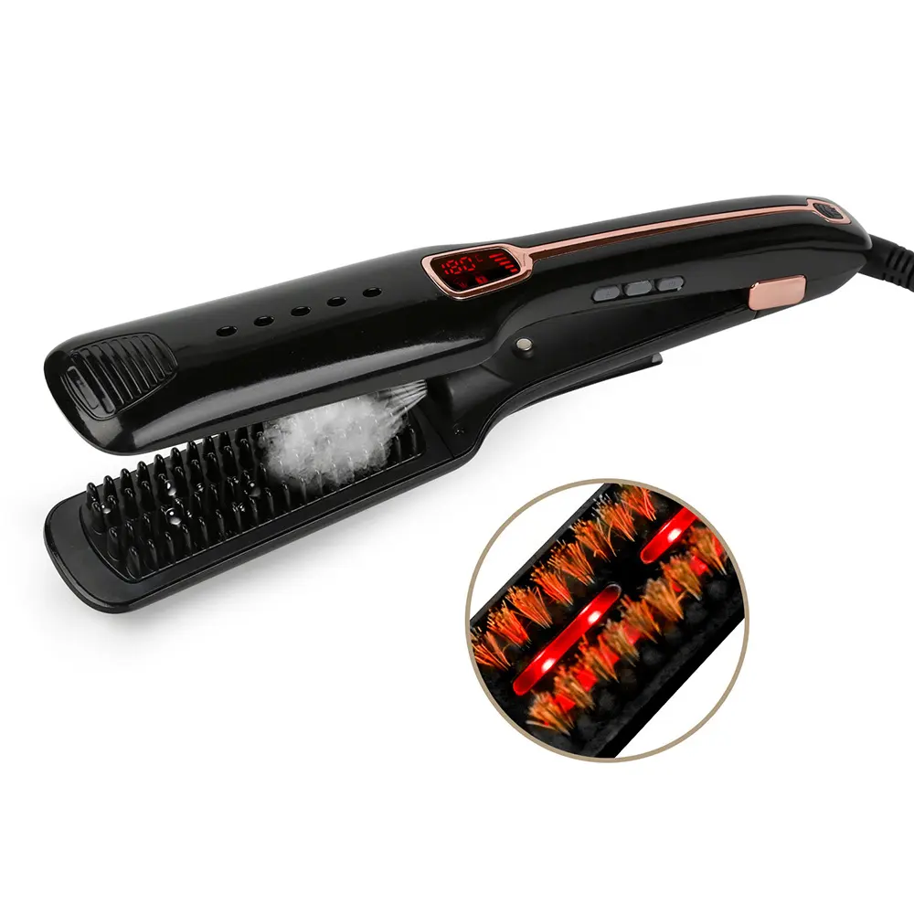 Hair Straightener Multifunctional Steam Spray Straightening Comb Care Tool