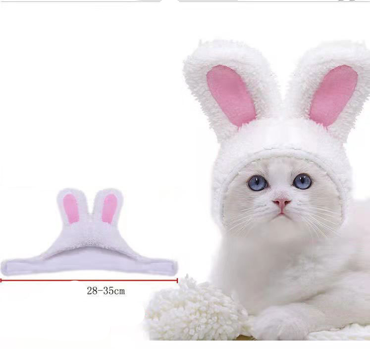 White bunny hat