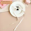 Beige Bow Ribbon Grip