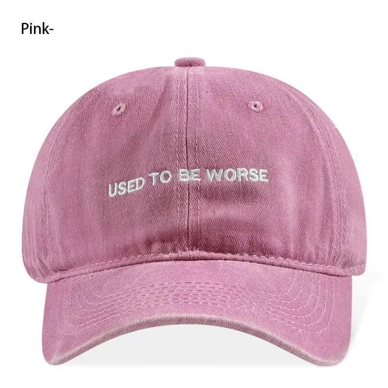 Funny Slogan Used To Be Worse Vintage Washed Dad Hat Unisex Casual Travel Streetwear Baseball Cap