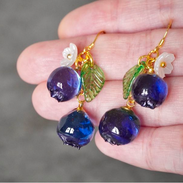 suve marja mustika 925 hõbe kõrvarõngad