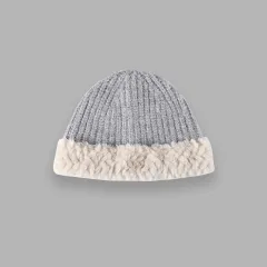 Autumn And Winter Leisure Versatile Warm High Elastic Knitted Hat Women - Light Grey - View 1
