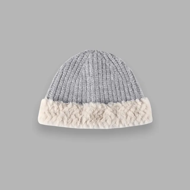 Autumn And Winter Leisure Versatile Warm High Elastic Knitted Hat Women Light Grey - Shop at LoveMi