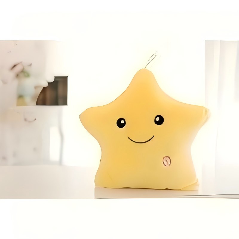34CM Colorful Luminous Five-pointed Star Pillow Plush Toy Best Decoration 2