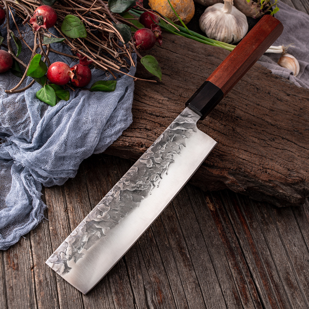 Title 1, Ebony Kitchen Knife Handmade Stainless Carbon S...