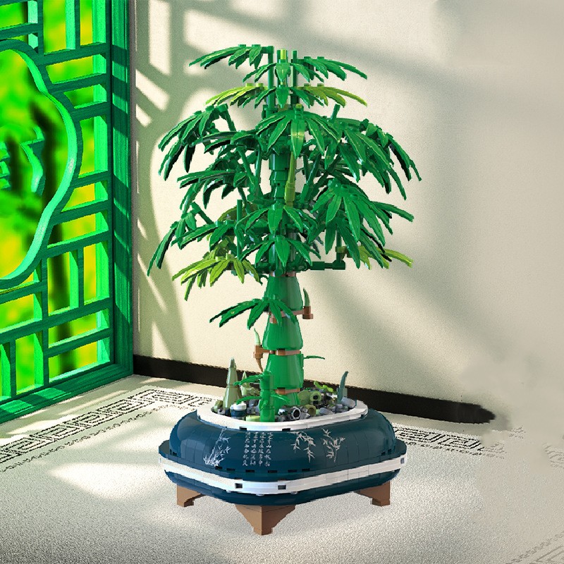 Title 1, Bamboo Micro-particle Building Blocks Bonsai De...